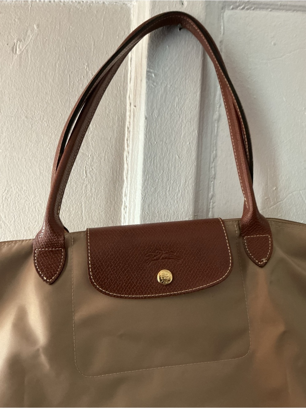 Longchamp Brown and Dark Brown Foldable Tote - Picture 2 of 9